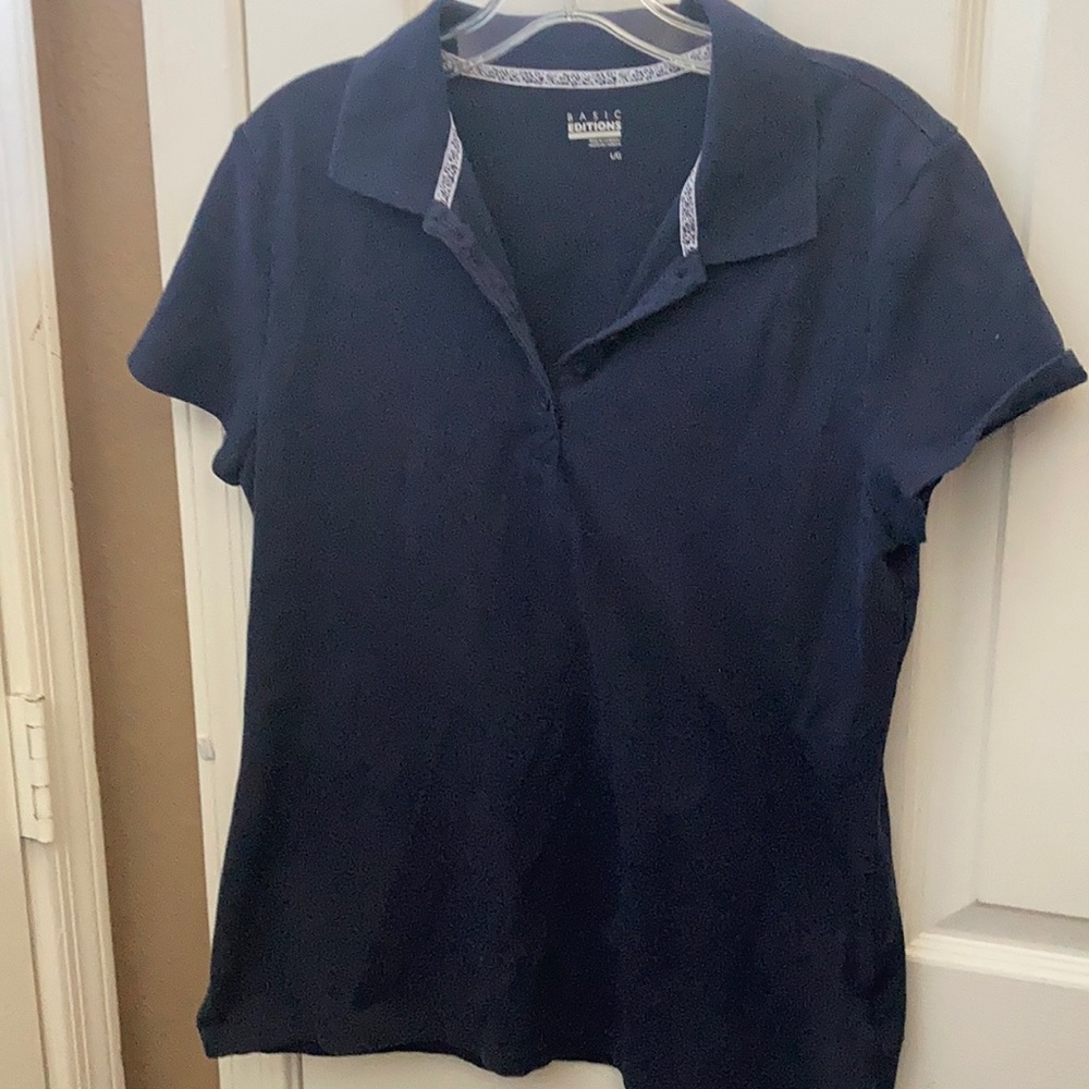 FINAL MARKDOWN Ladies basic editions polo shirt large